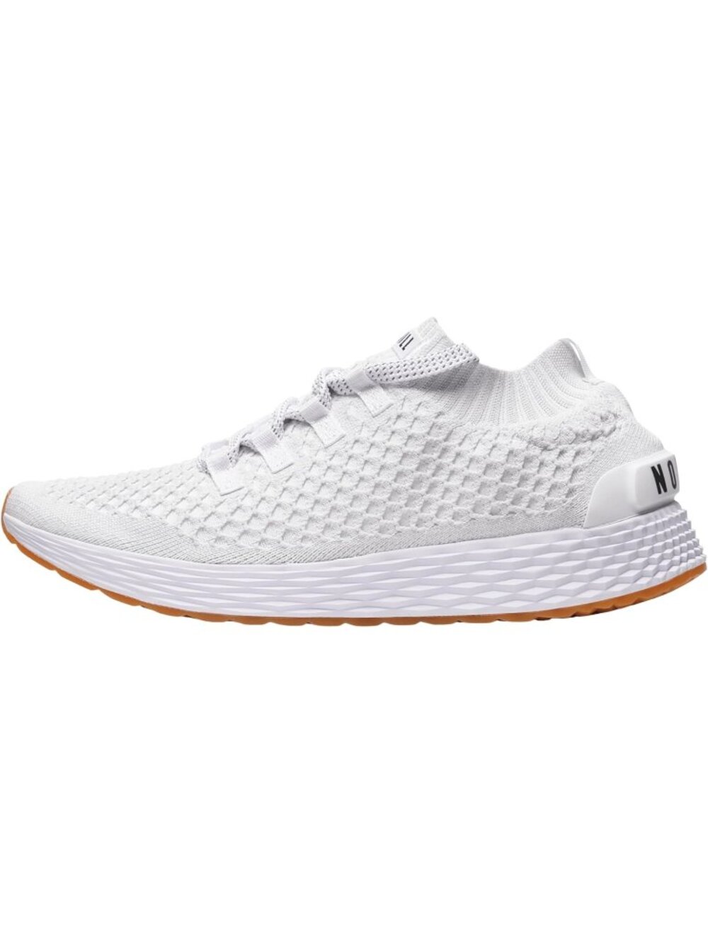Nobull Men's White Closed Toe Lace Up Allday Knit Athletic Sneakers Shoes